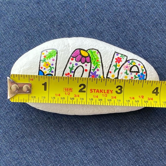 Hand Painted River Love Valentines Day. Sealed With Acrylic Spray - Picture 4 of 5